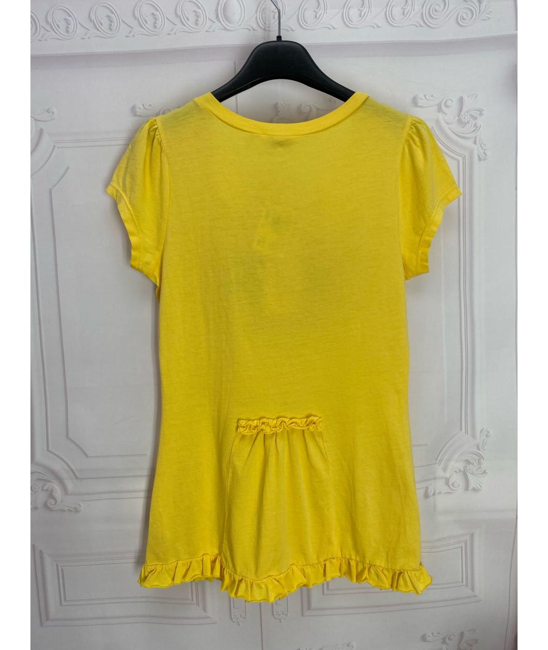 JUICY COUTURE Желтая хлопковая футболка, фото 8