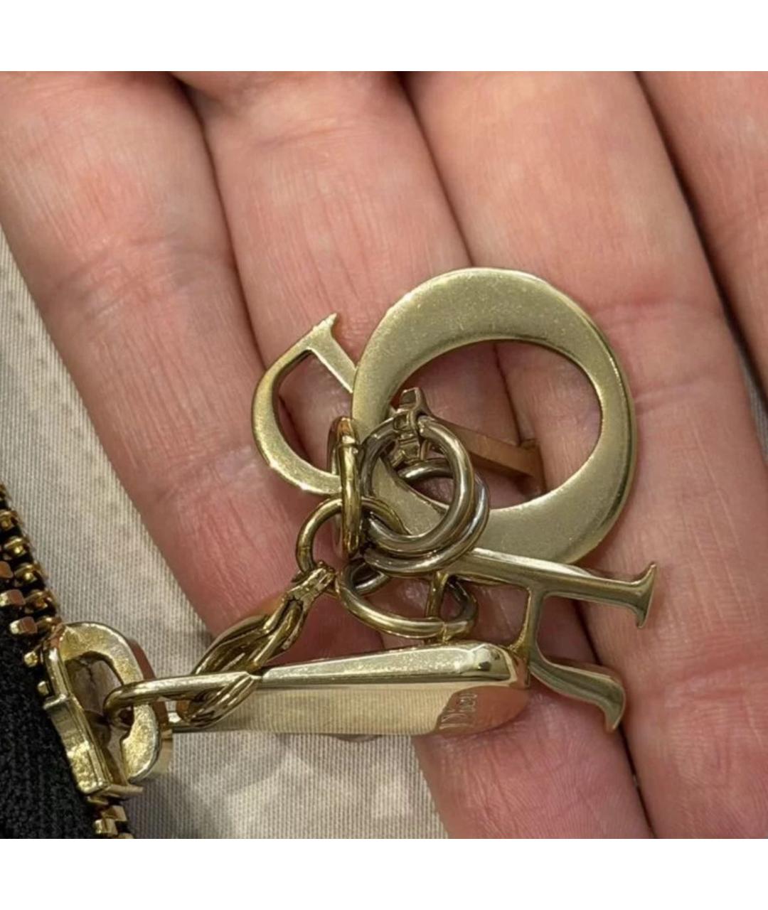 CHRISTIAN DIOR Черная кожаная сумка через плечо, фото 6