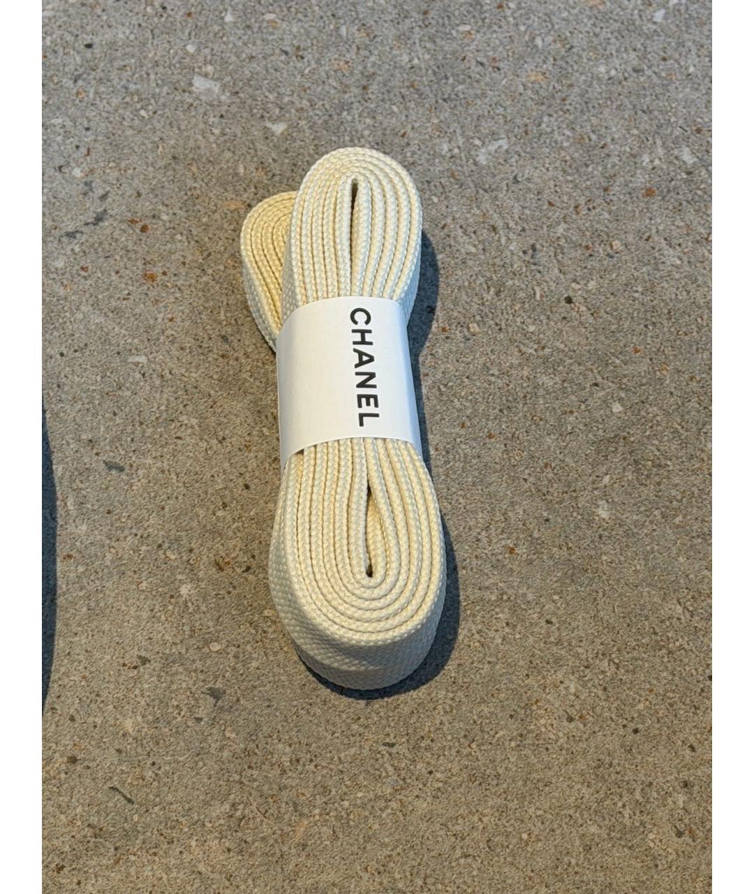CHANEL Белые кожаные кеды, фото 5