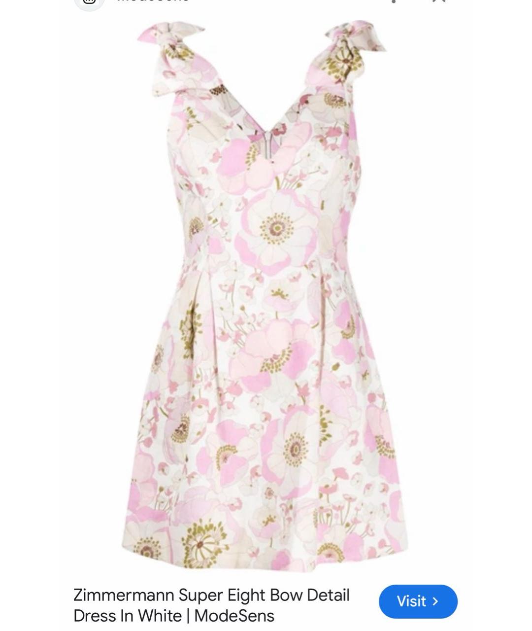 ZIMMERMANN Розовый льняной сарафан, фото 9