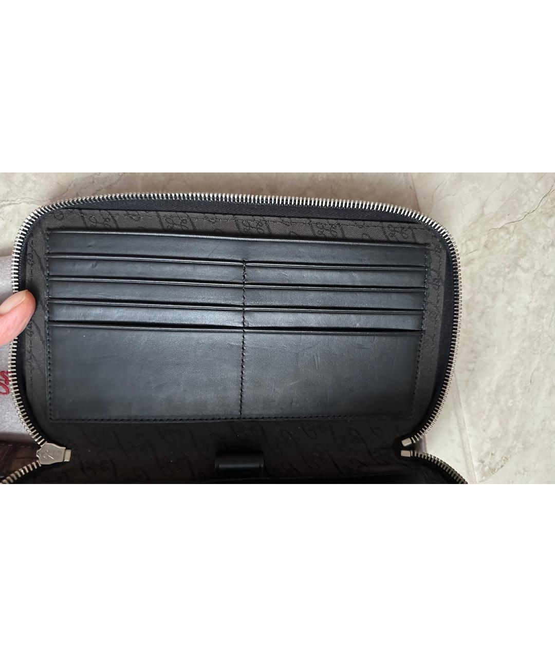 BRIONI Черный кошелек из экзотической кожи, фото 3