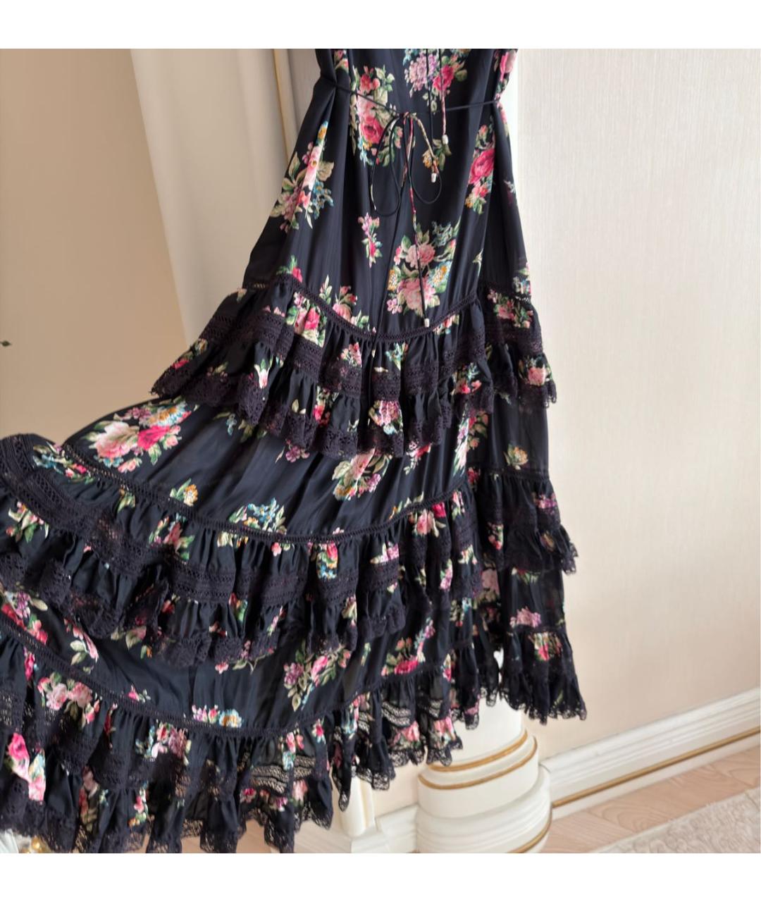 ZIMMERMANN Черное шелковое повседневное платье, фото 6