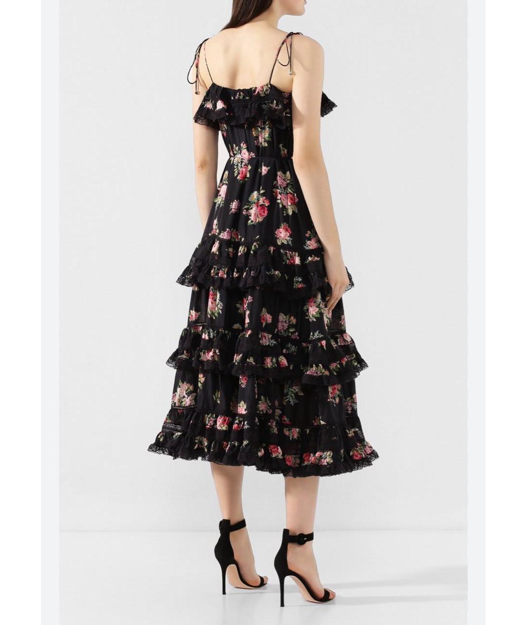 ZIMMERMANN Черное шелковое повседневное платье, фото 4