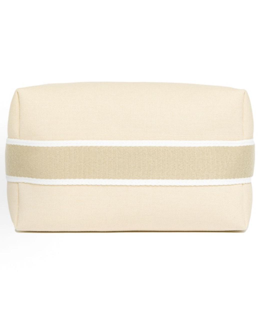 HERMES Бежевая тканевая косметичка, фото 4