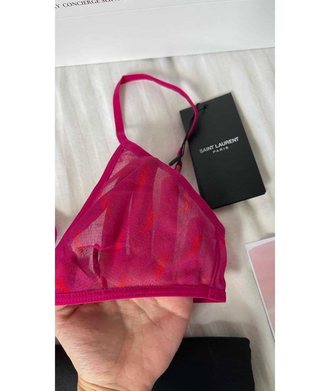SAINT LAURENT Розовый бюстгалтеры, фото 7