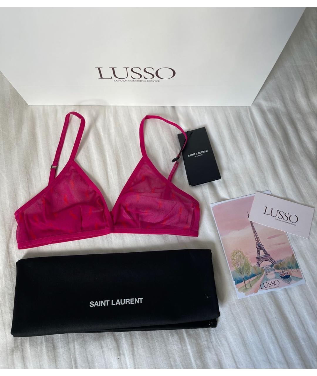 SAINT LAURENT Розовый бюстгалтеры, фото 2