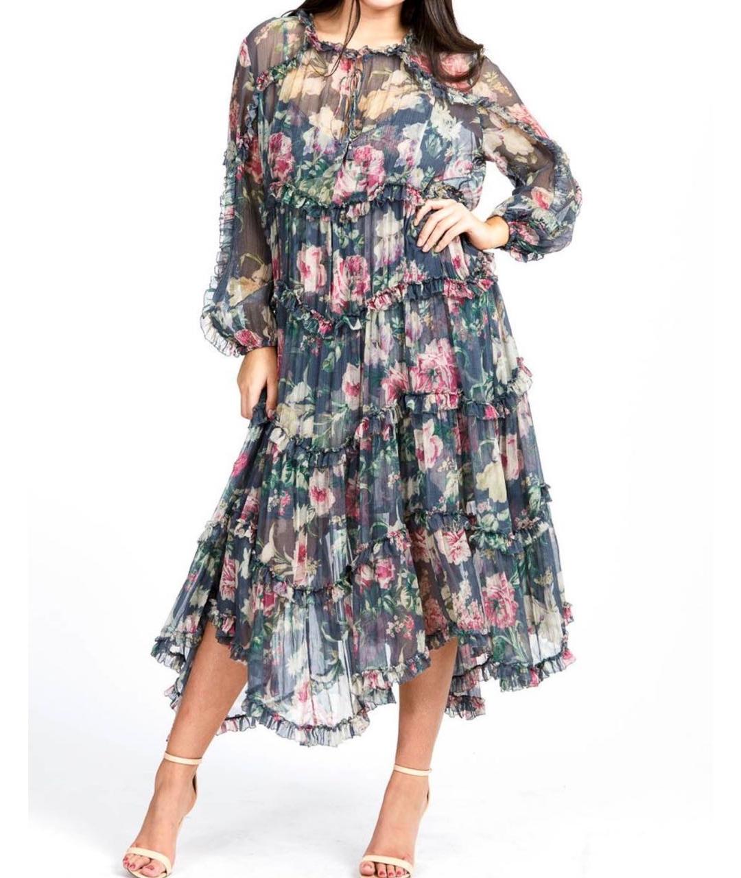 ZIMMERMANN Мульти шелковое повседневное платье, фото 4