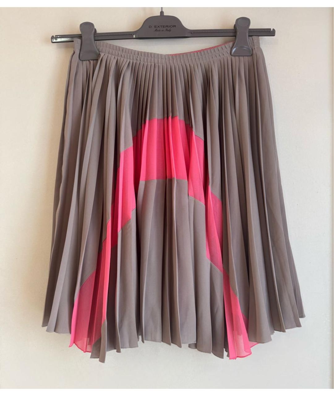 D.EXTERIOR Бежевая полиэстеровая юбка миди, фото 5