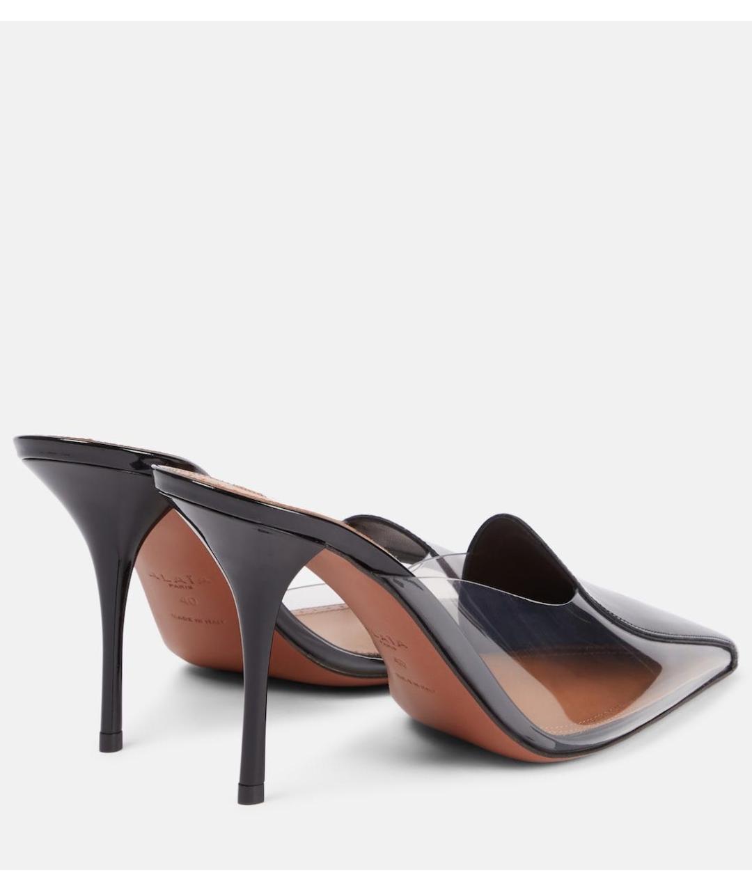 ALAIA Черные мюли из лакированной кожи, фото 3