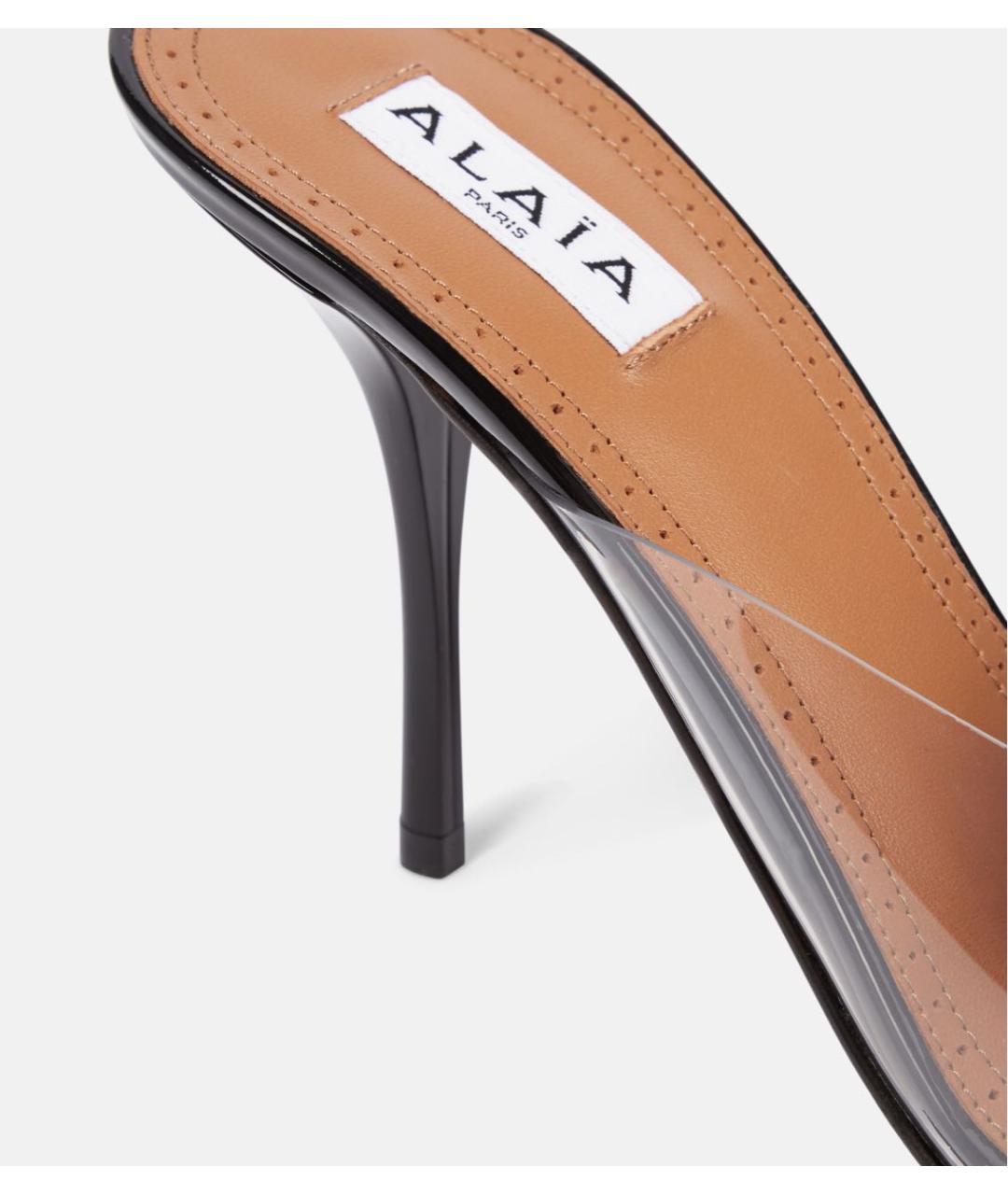 ALAIA Черные мюли из лакированной кожи, фото 6