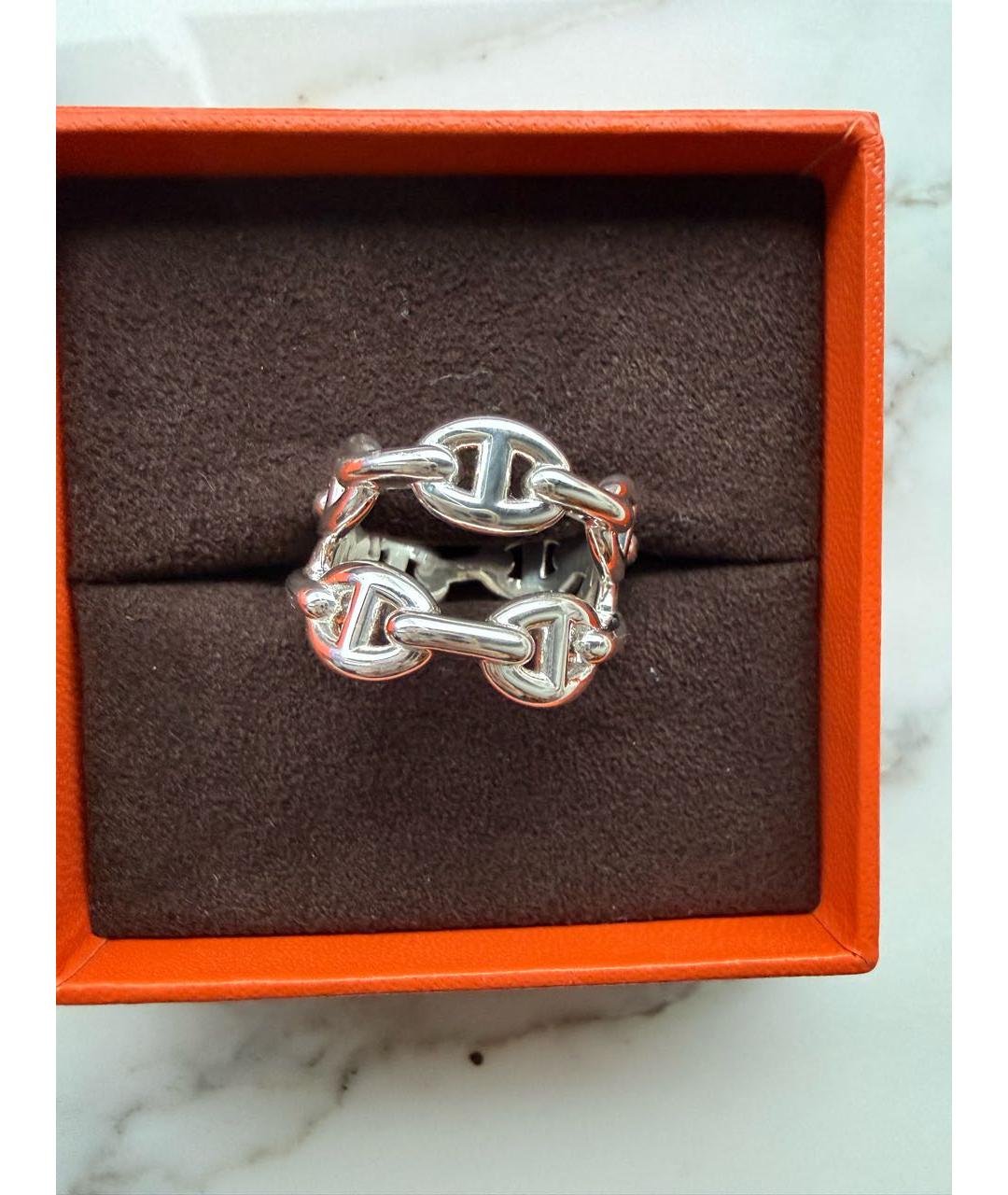 HERMES Серебряное серебряное кольцо, фото 3