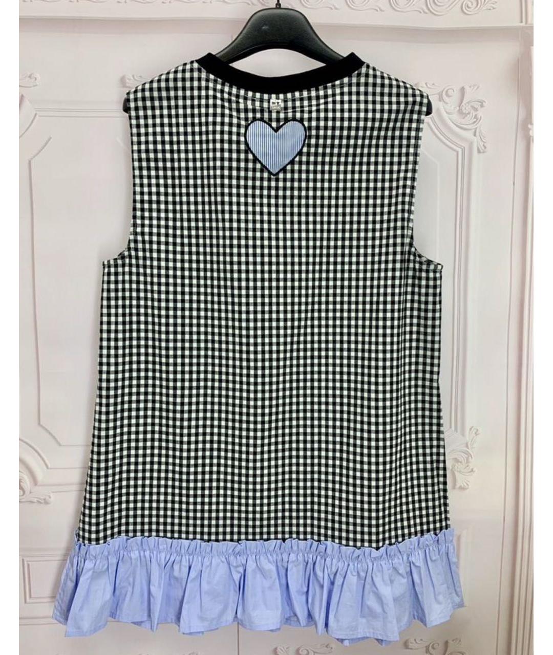 TWIN-SET Голубая хлопко-эластановая майка, фото 8