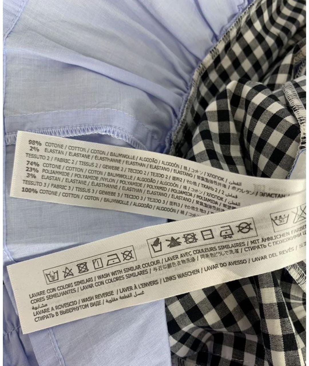 TWIN-SET Голубая хлопко-эластановая майка, фото 7