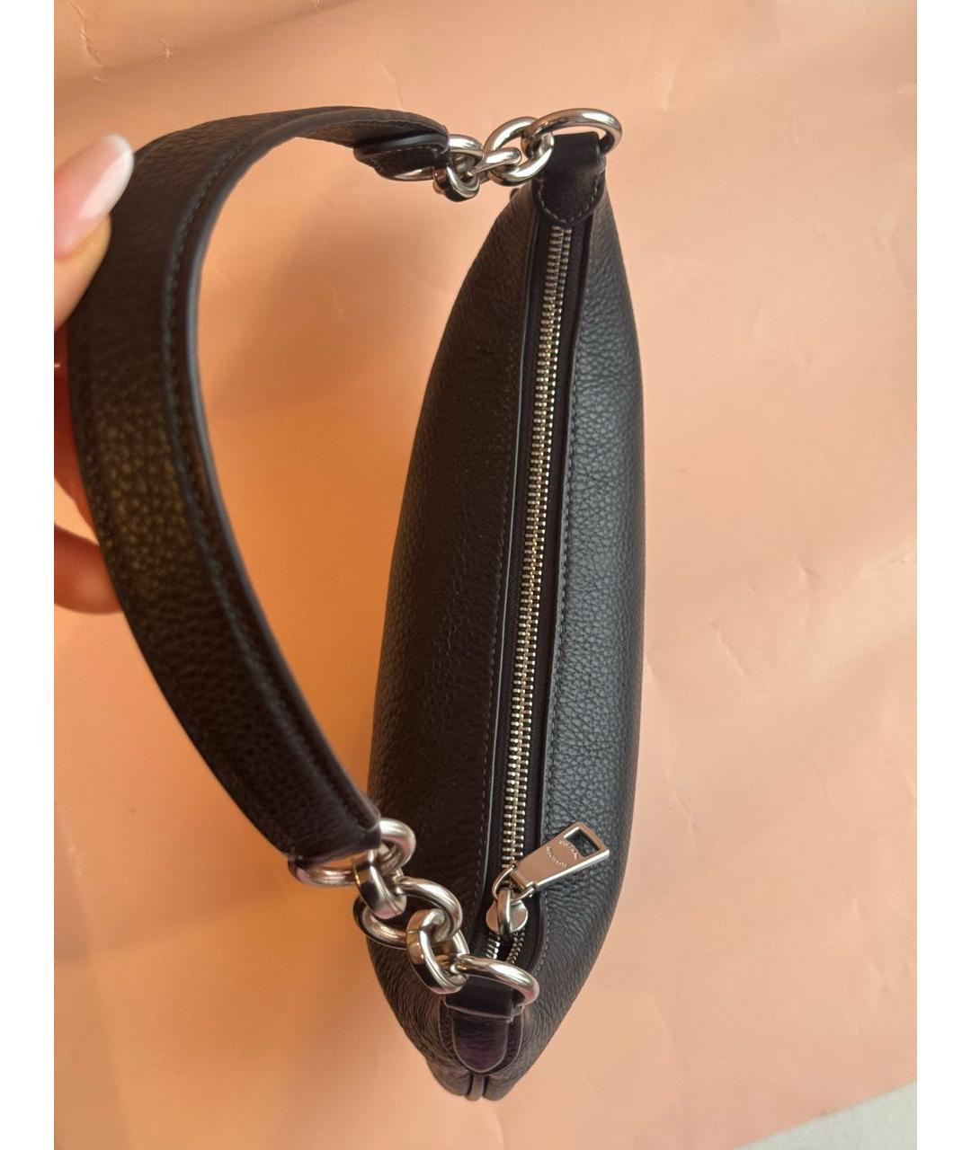 COACH Черная кожаная сумка через плечо, фото 5