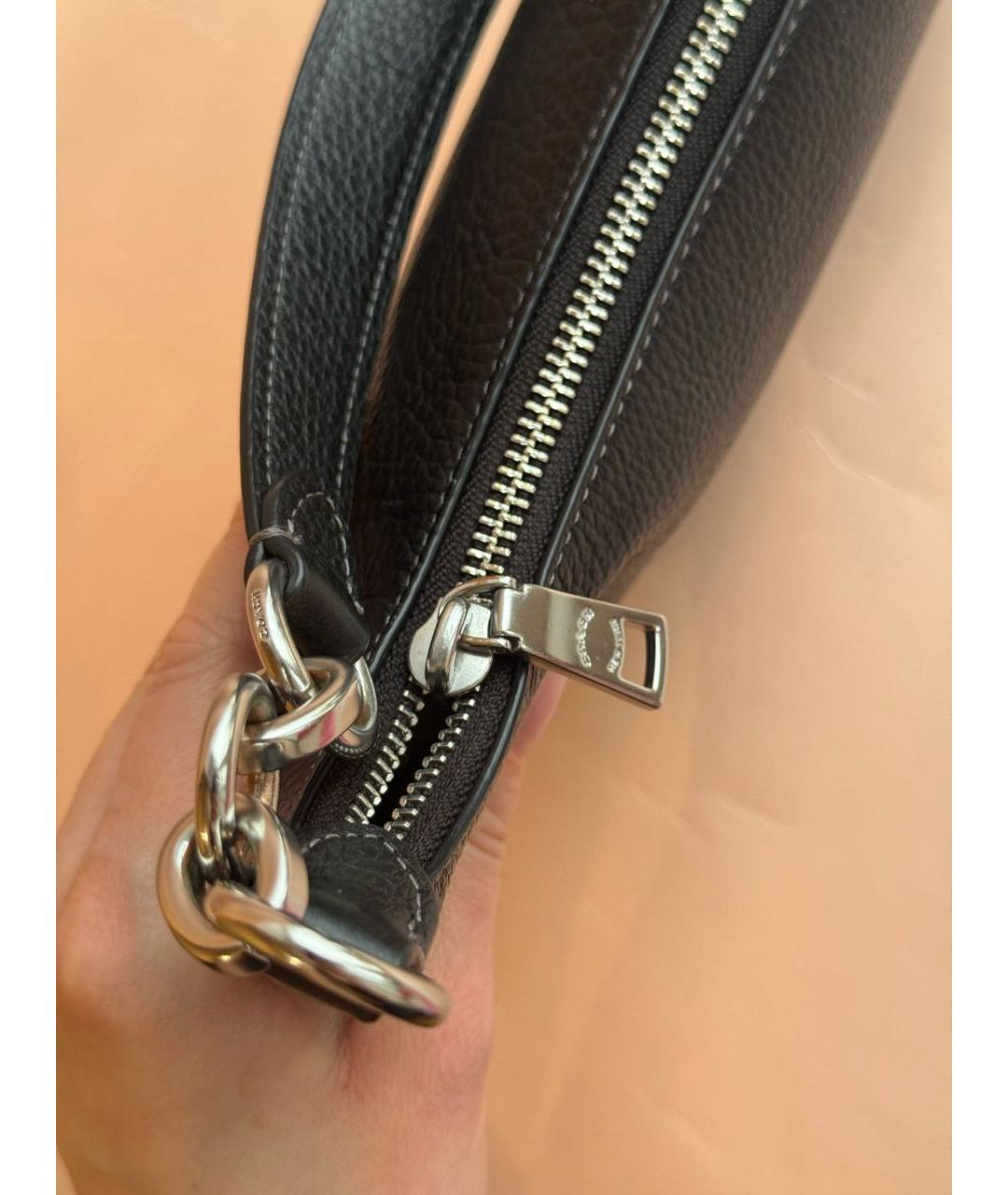 COACH Черная кожаная сумка через плечо, фото 7