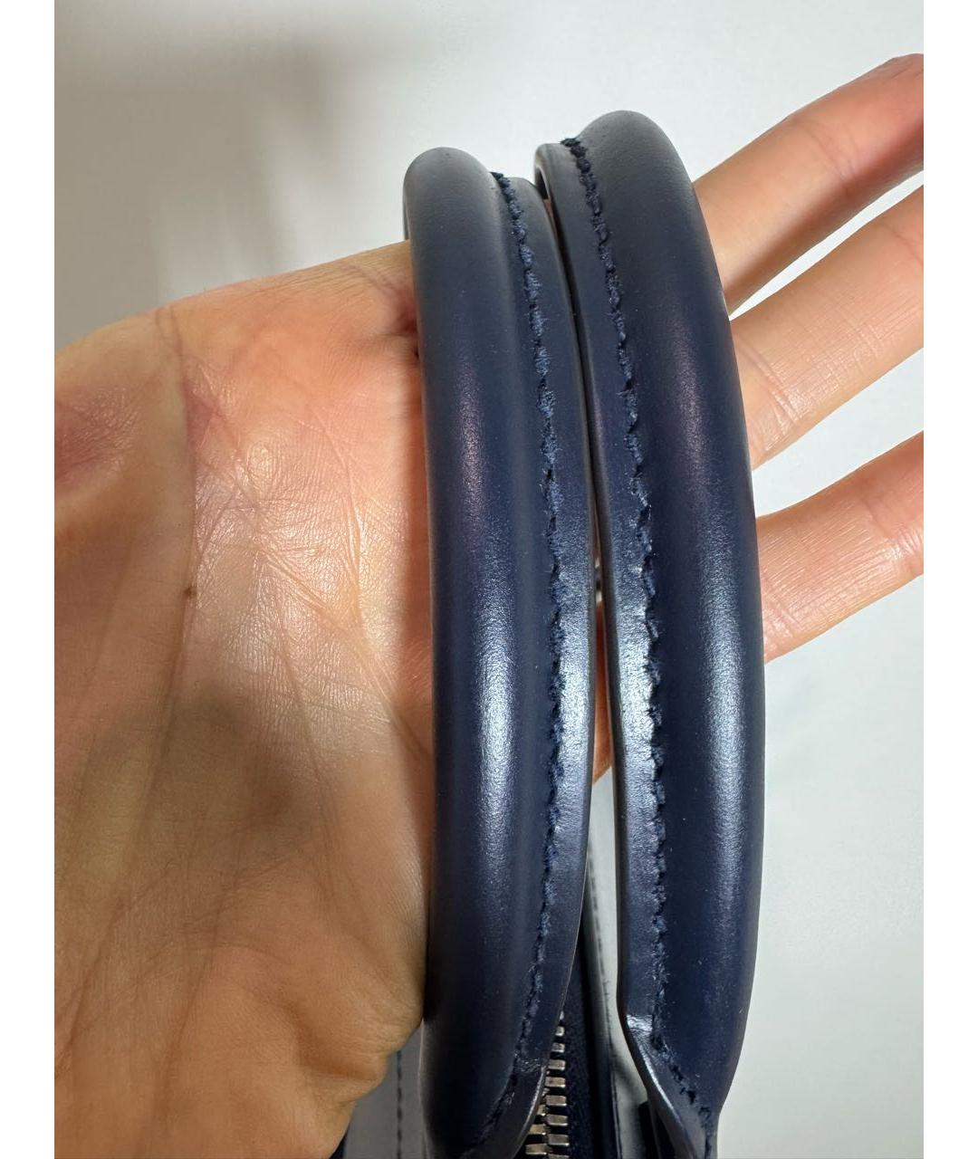 LOUIS VUITTON Синий кожаный портфель, фото 5