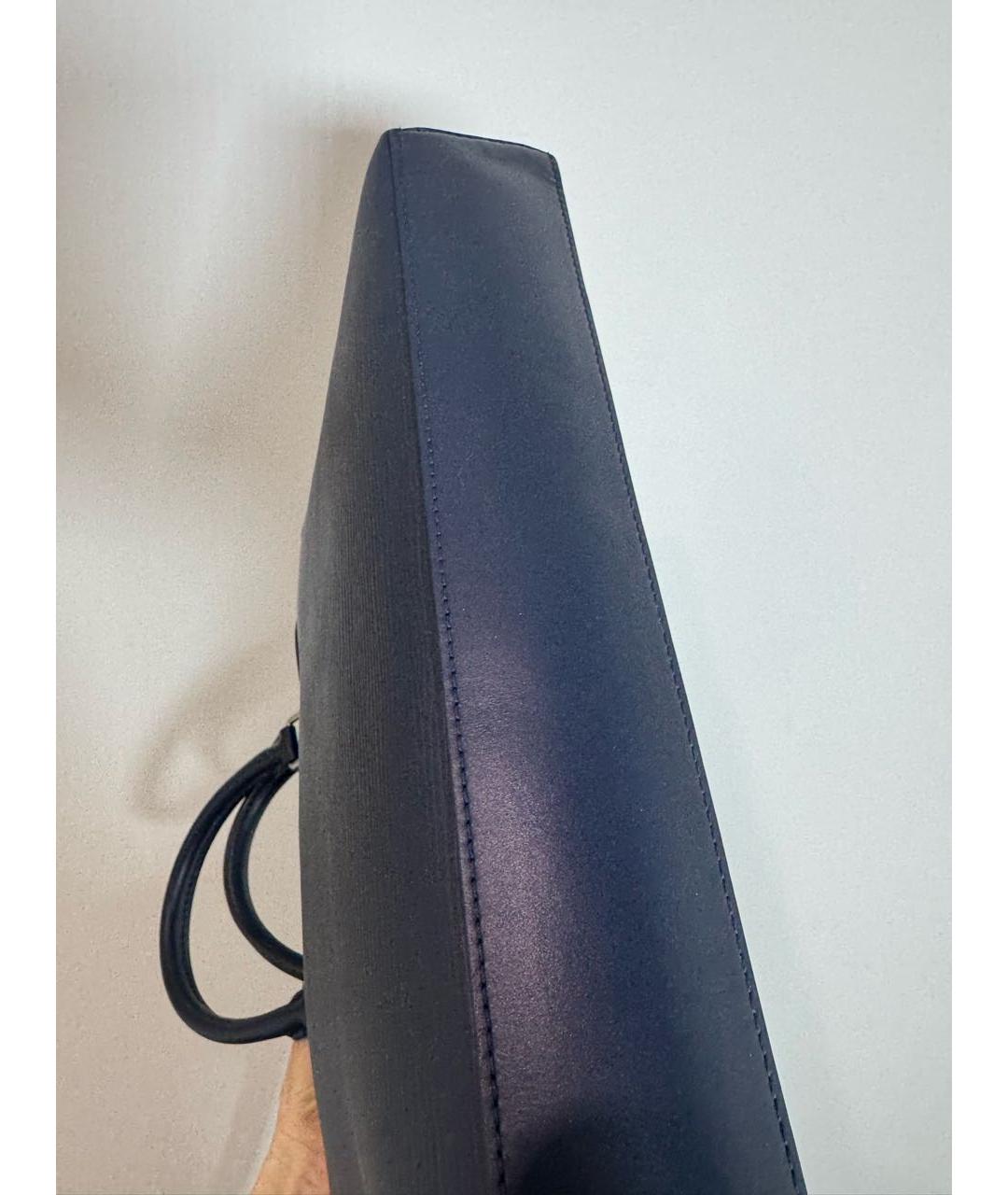 LOUIS VUITTON Синий кожаный портфель, фото 6