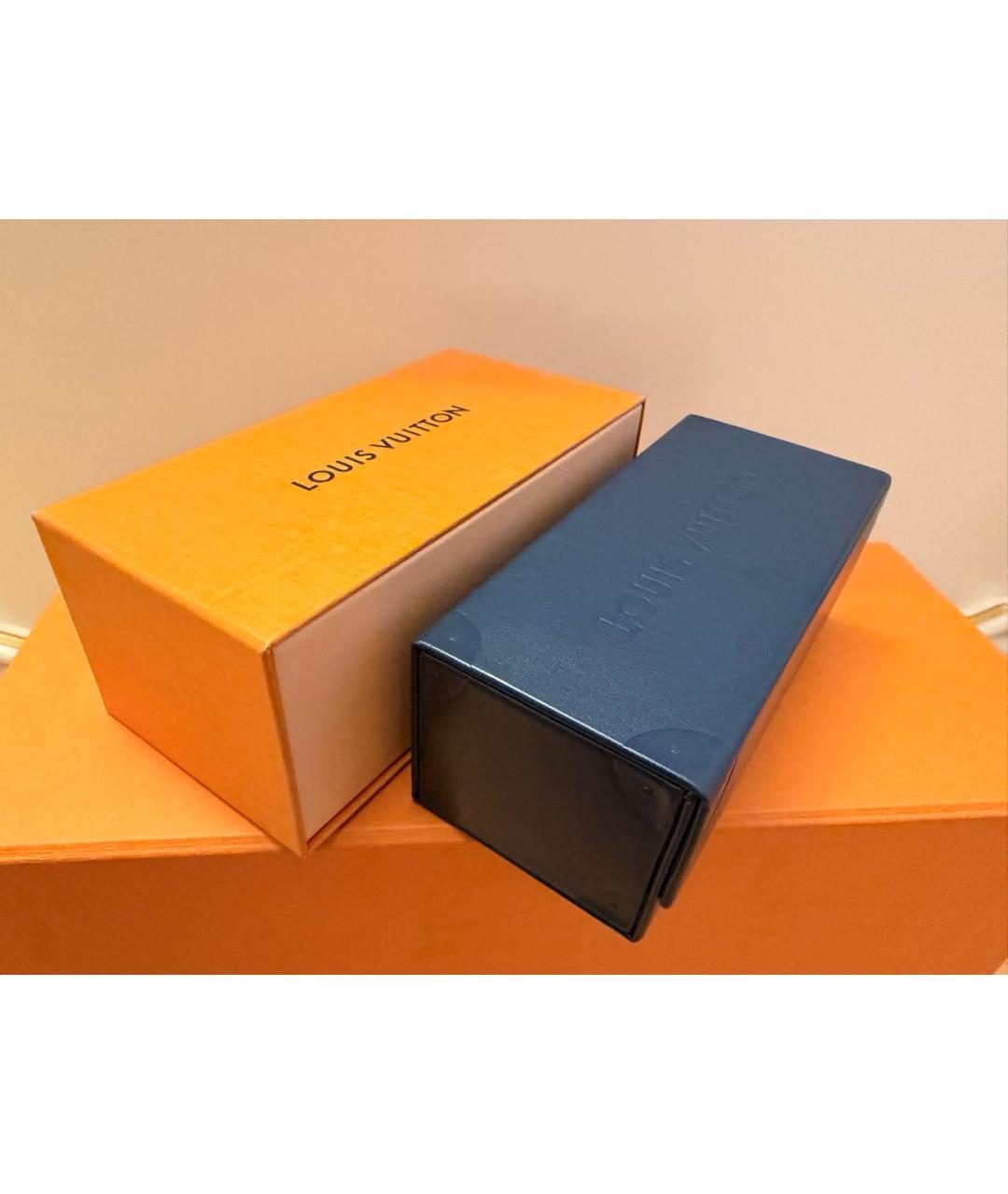 LOUIS VUITTON Золотые металлические солнцезащитные очки, фото 4