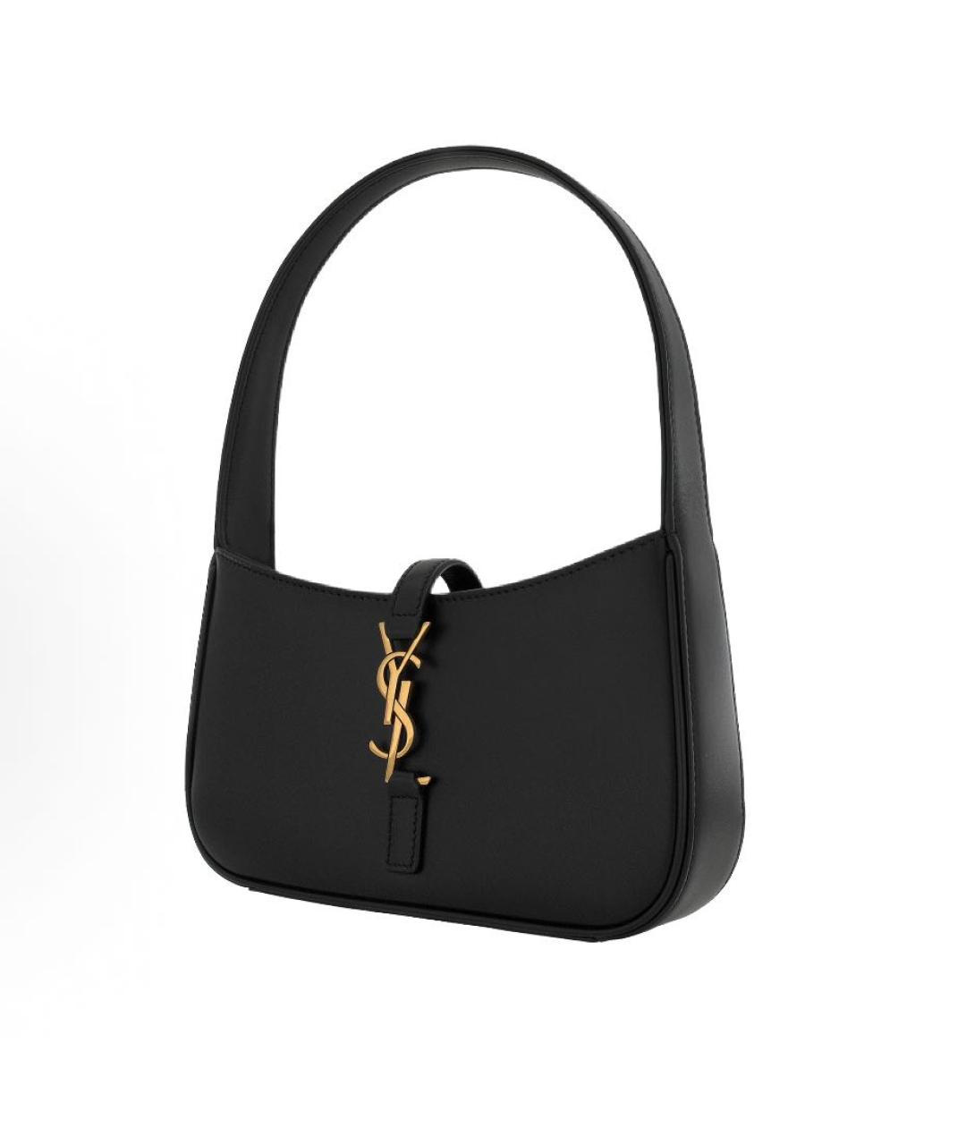 SAINT LAURENT Черная кожаная сумка через плечо, фото 2