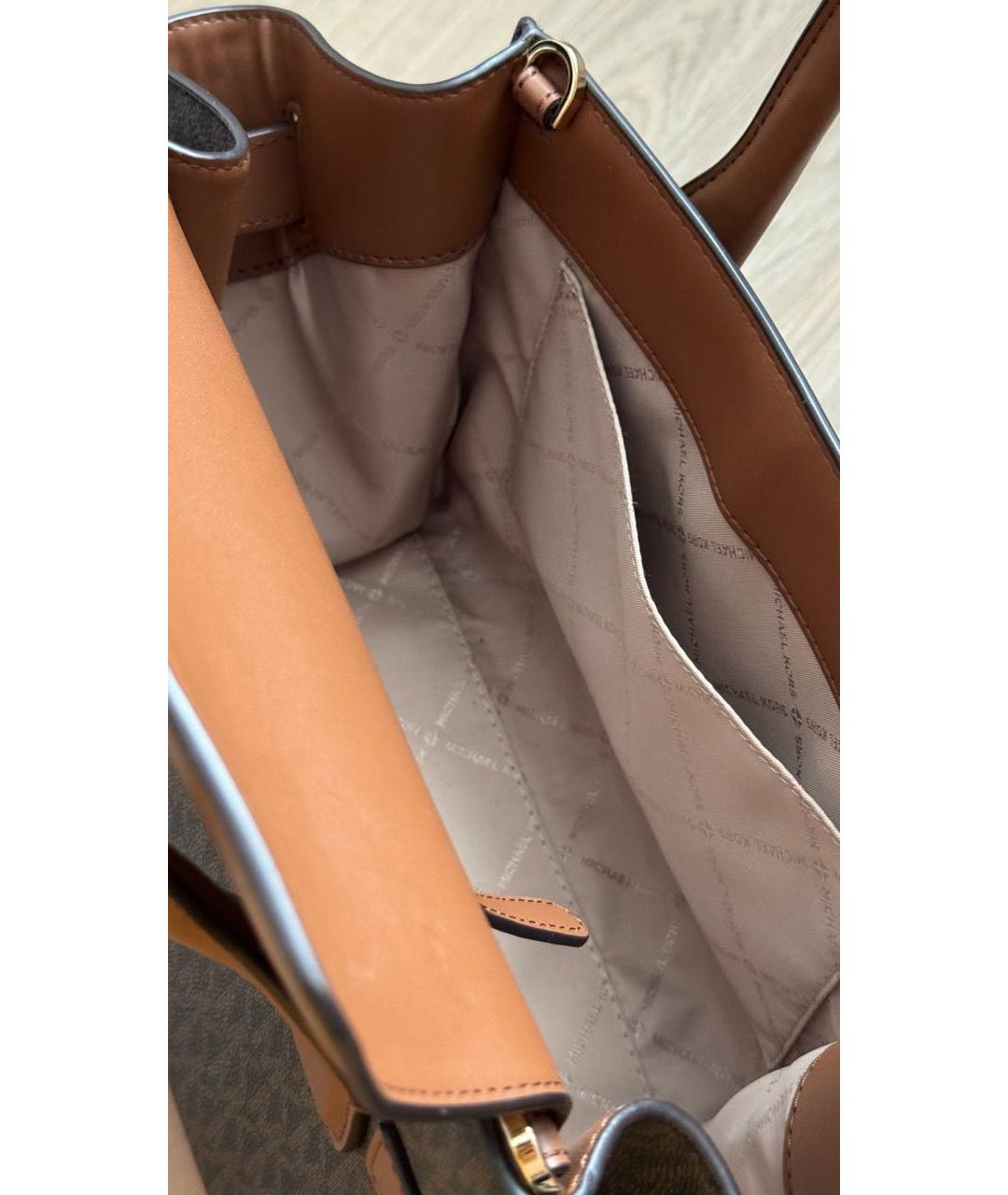 MICHAEL KORS Коричневая сумка с короткими ручками, фото 4
