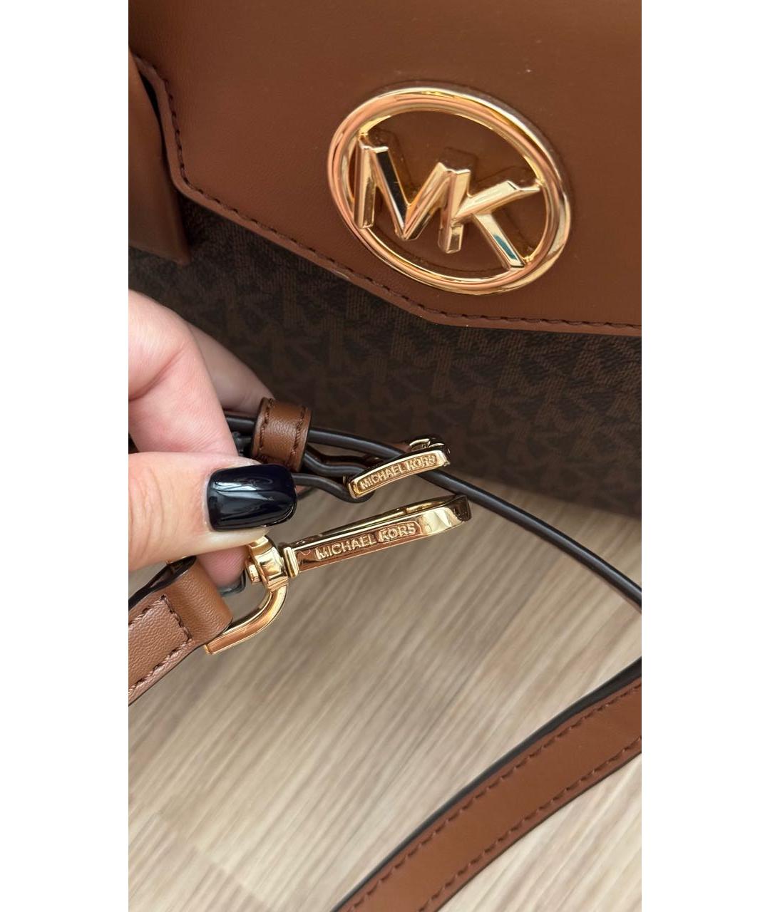 MICHAEL KORS Коричневая сумка с короткими ручками, фото 5