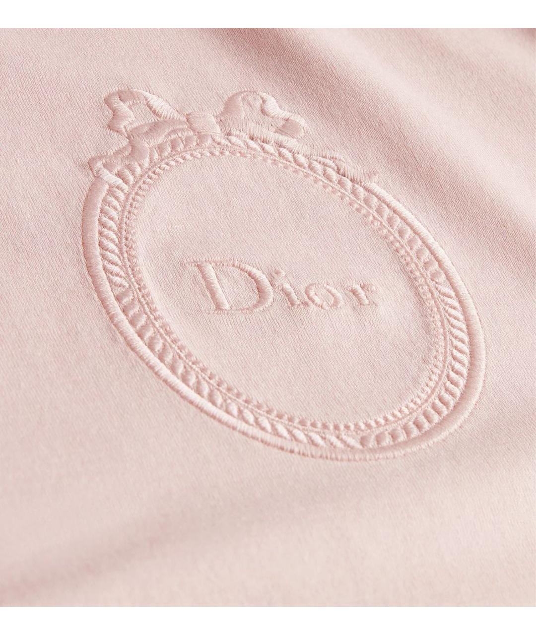 CHRISTIAN DIOR Розовая хлопковая футболка, фото 2