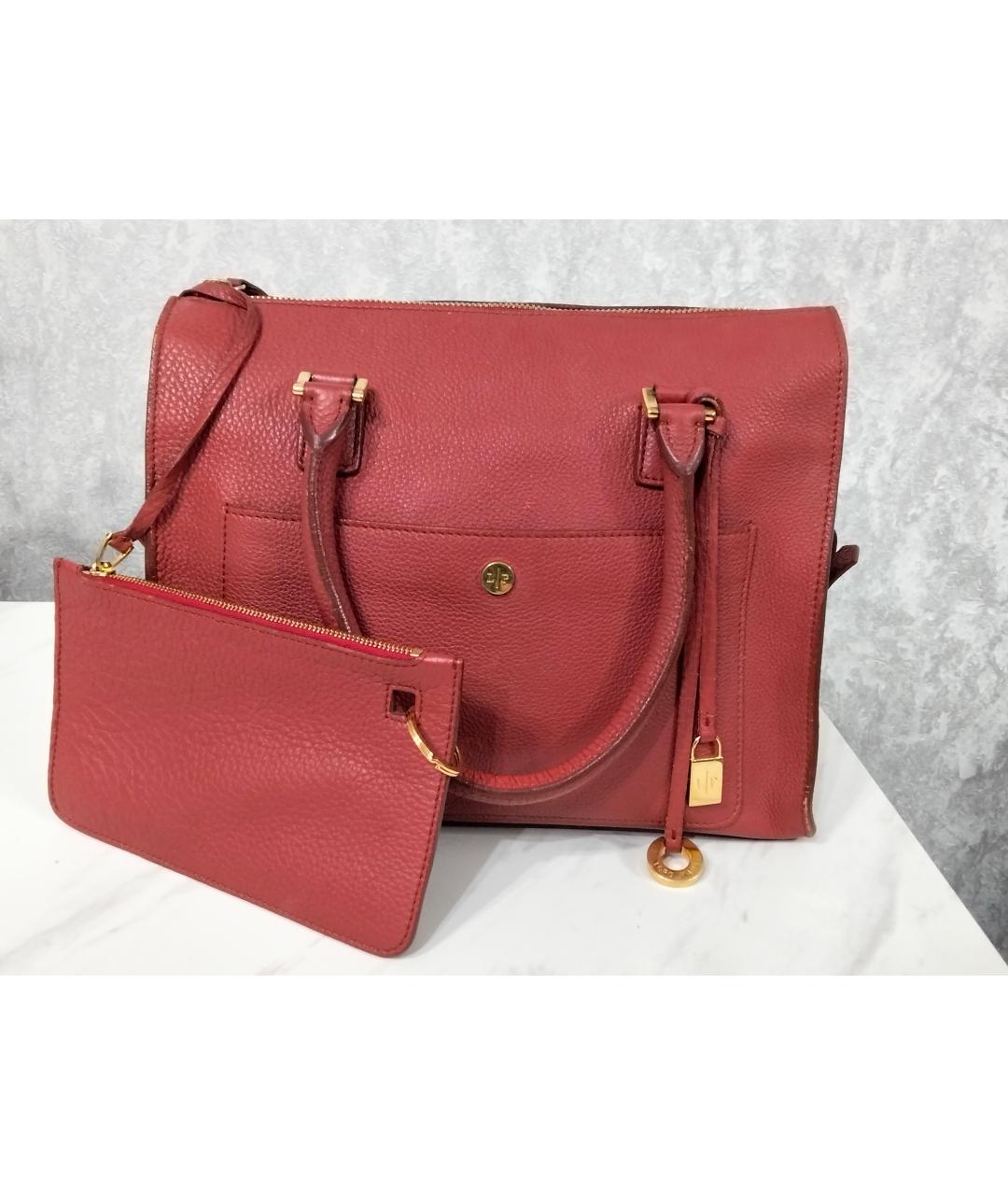 LORO PIANA Красная кожаная сумка тоут, фото 7