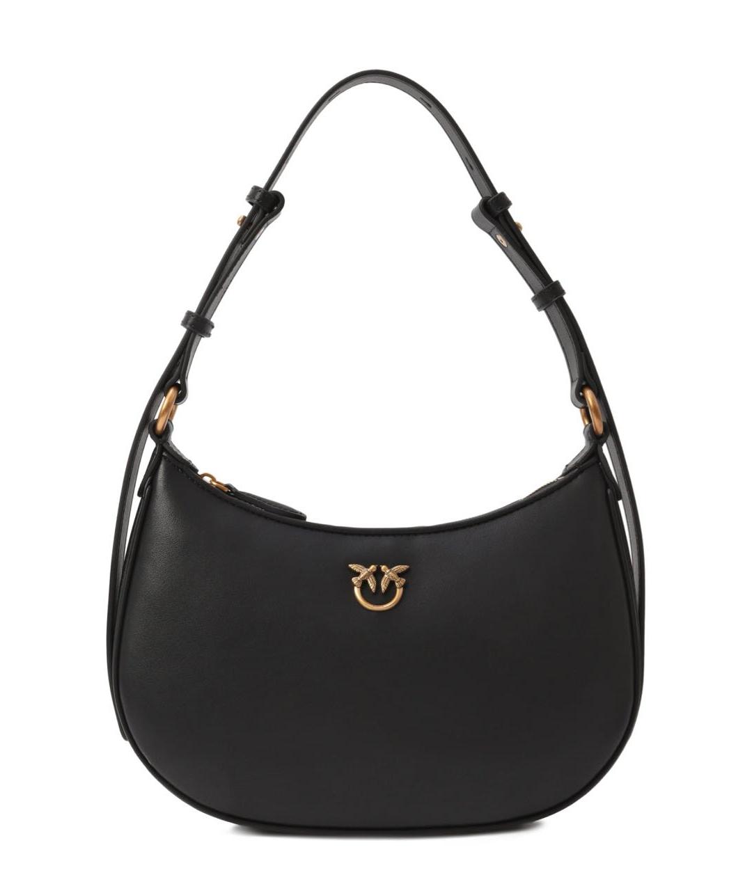 PINKO Черная кожаная сумка через плечо, фото 9