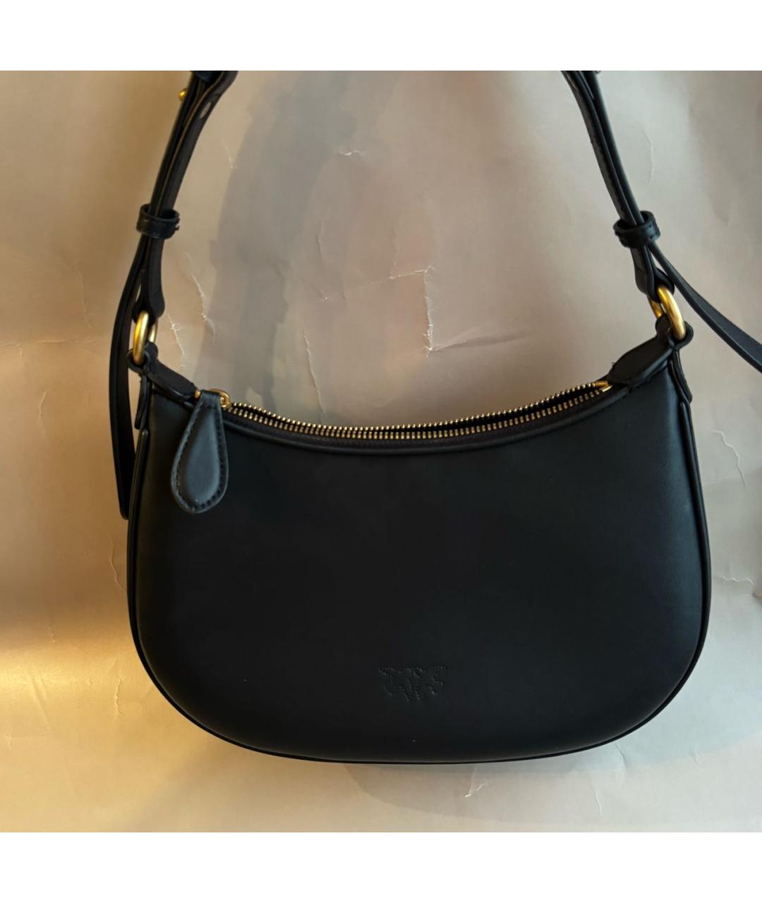 PINKO Черная кожаная сумка через плечо, фото 2