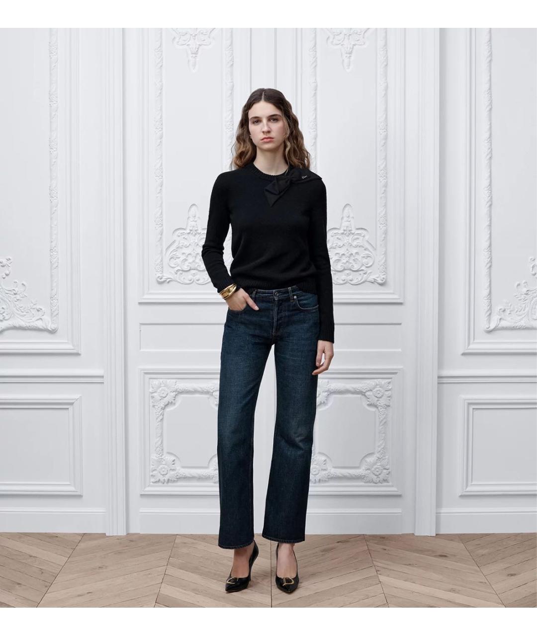 CHRISTIAN DIOR Черный шерстяной джемпер / свитер, фото 2