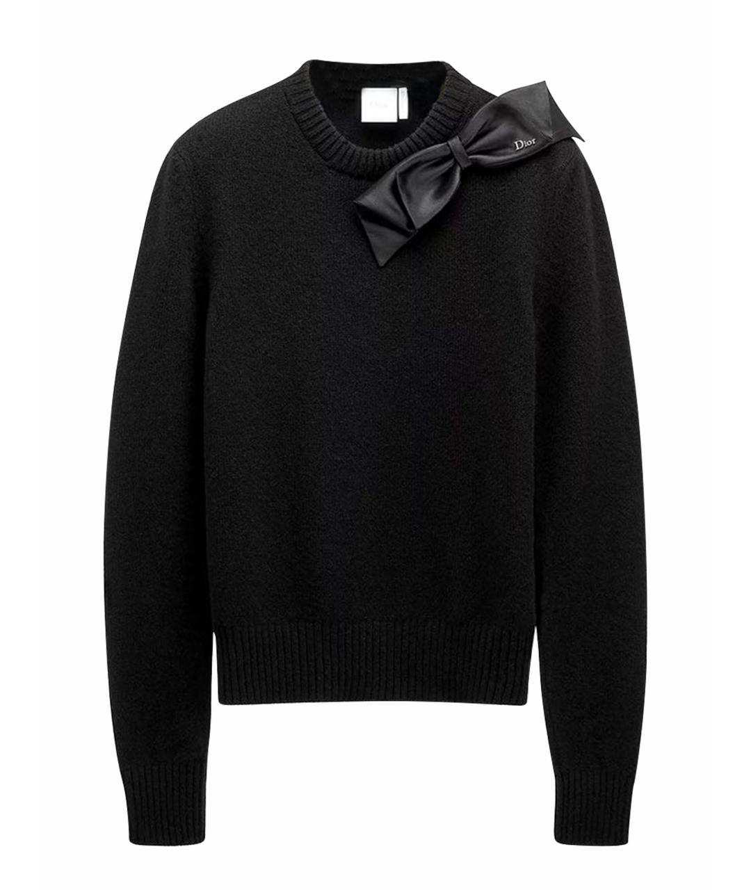 CHRISTIAN DIOR Черный шерстяной джемпер / свитер, фото 1