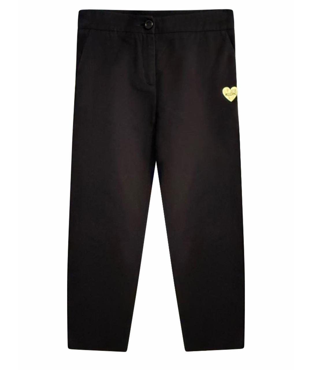 LOVE MOSCHINO Черные велюровые кюлоты, фото 1