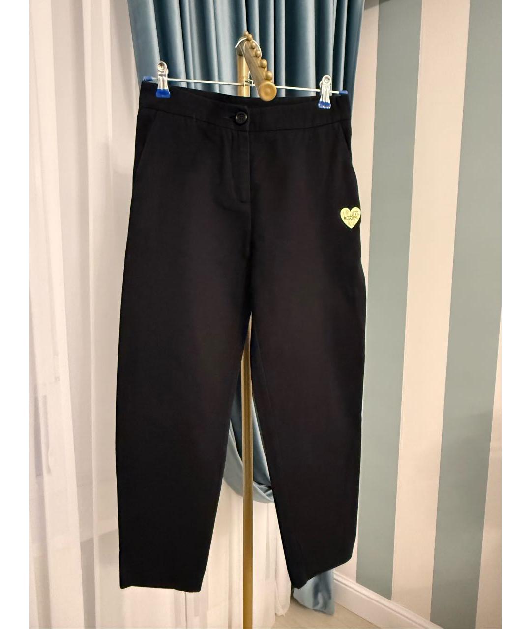 LOVE MOSCHINO Черные велюровые кюлоты, фото 6