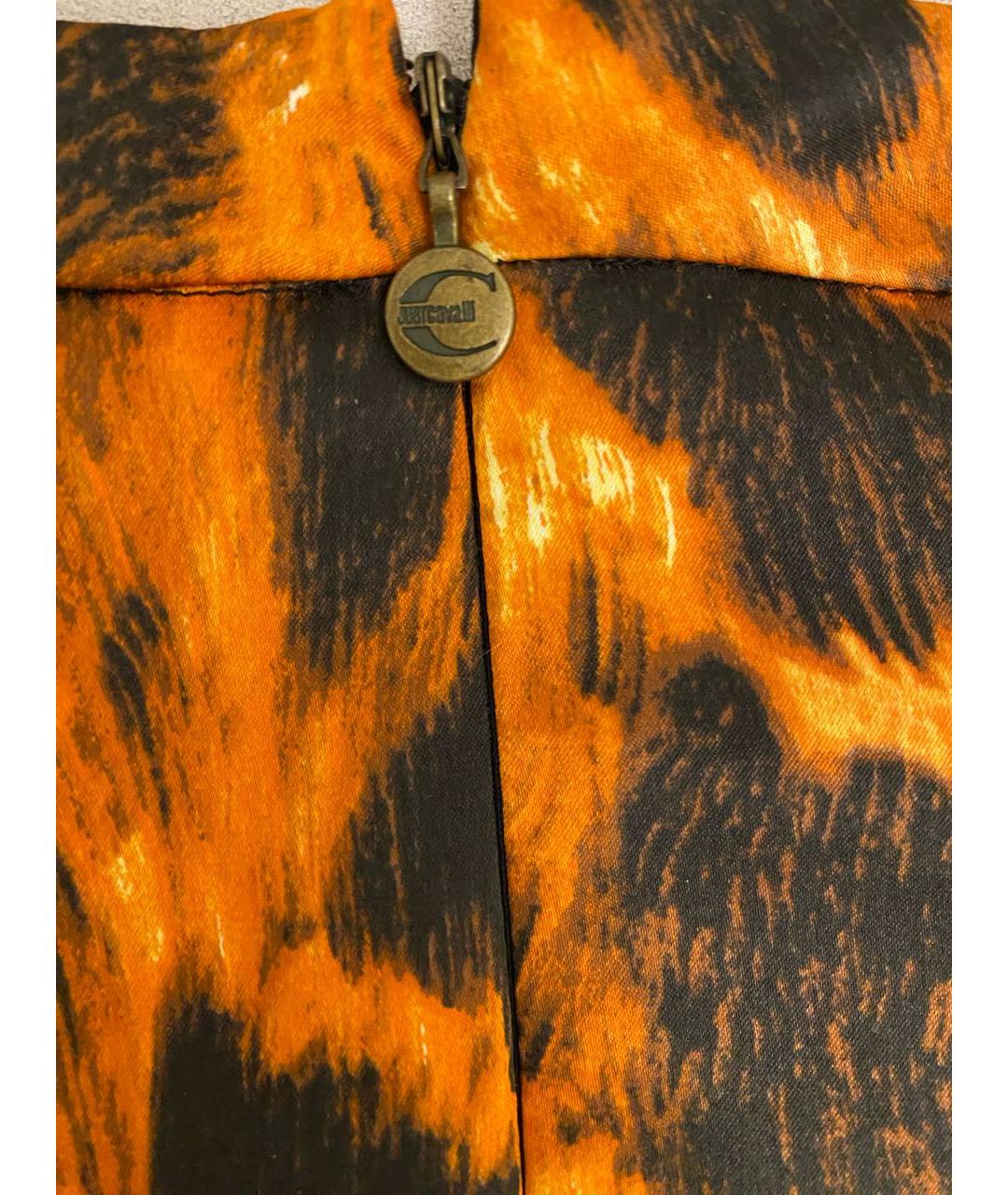 JUST CAVALLI Мульти полиэстеровая юбка миди, фото 5