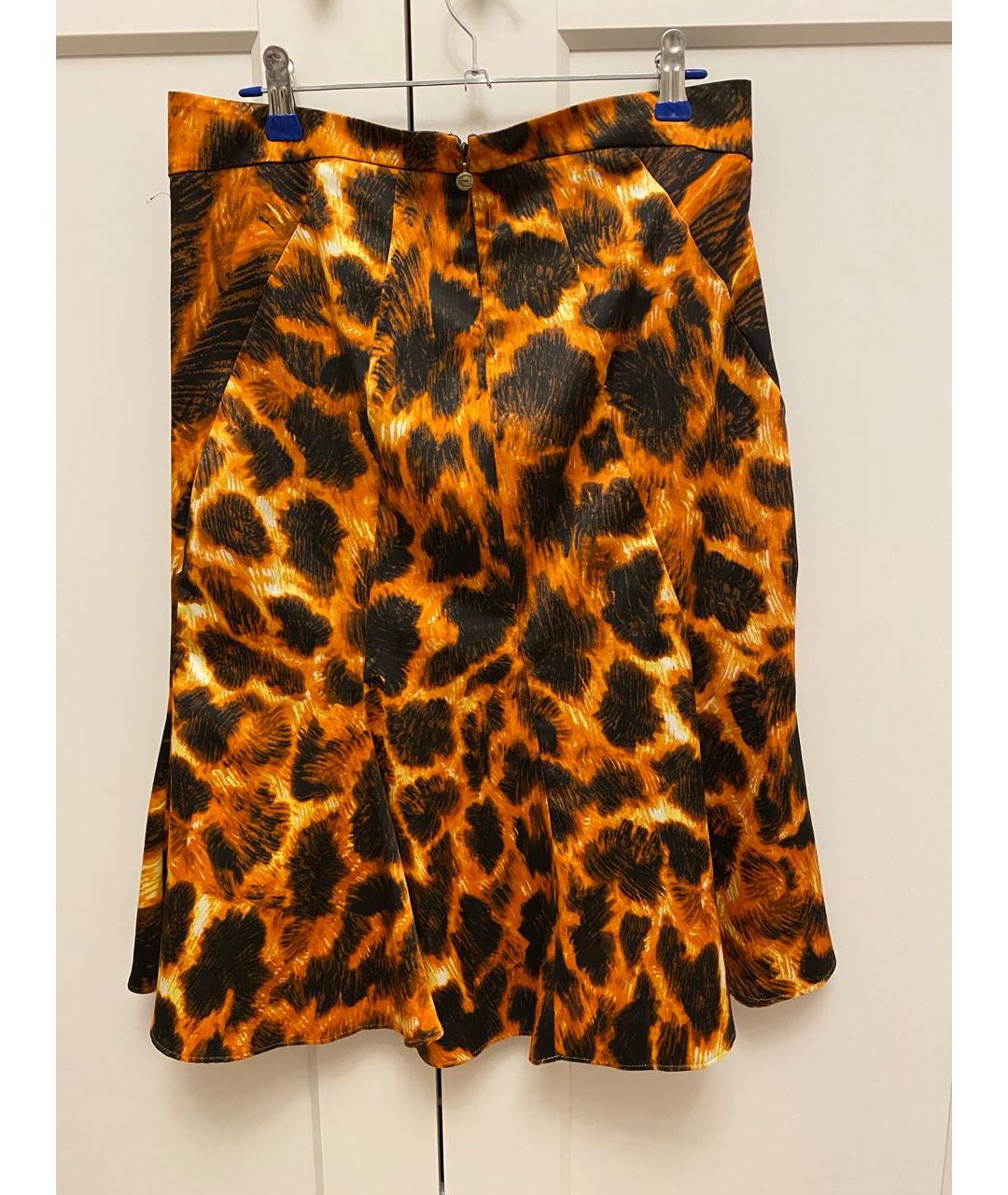 JUST CAVALLI Мульти полиэстеровая юбка миди, фото 2