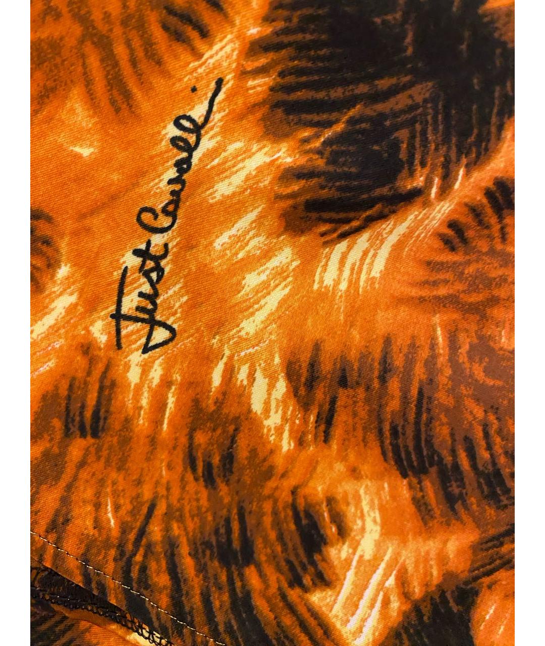 JUST CAVALLI Мульти полиэстеровая юбка миди, фото 4