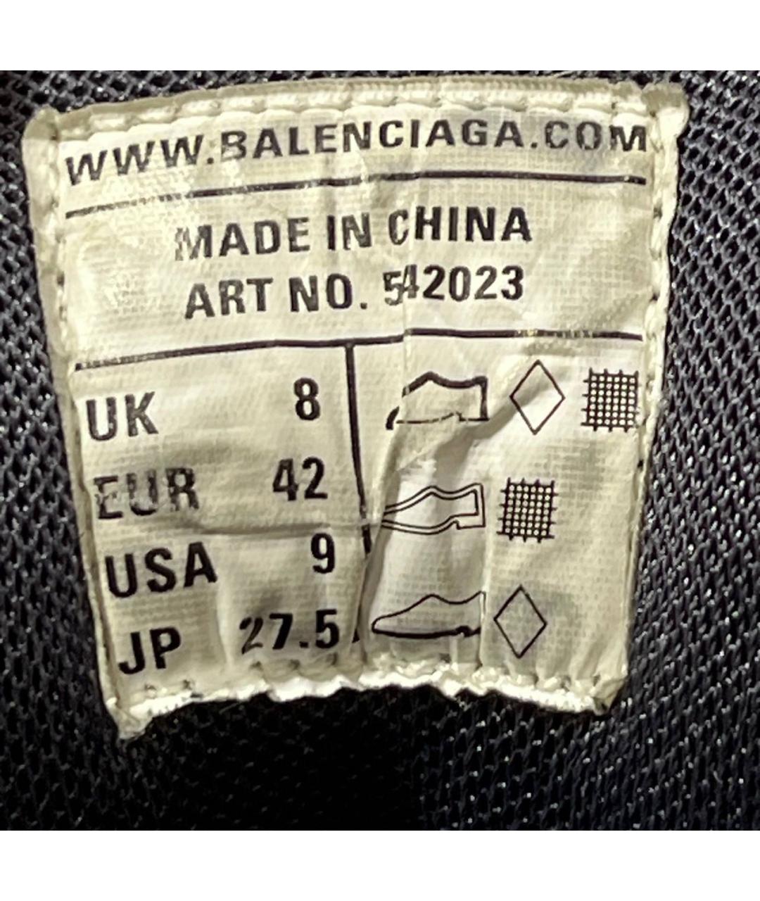 BALENCIAGA Темно-синие текстильные низкие кроссовки / кеды, фото 6