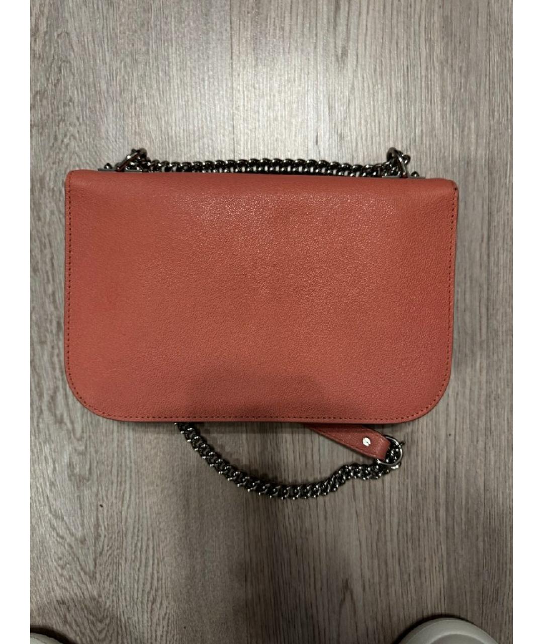 MCQ ALEXANDER MCQUEEN Коралловая кожаная сумка через плечо, фото 3