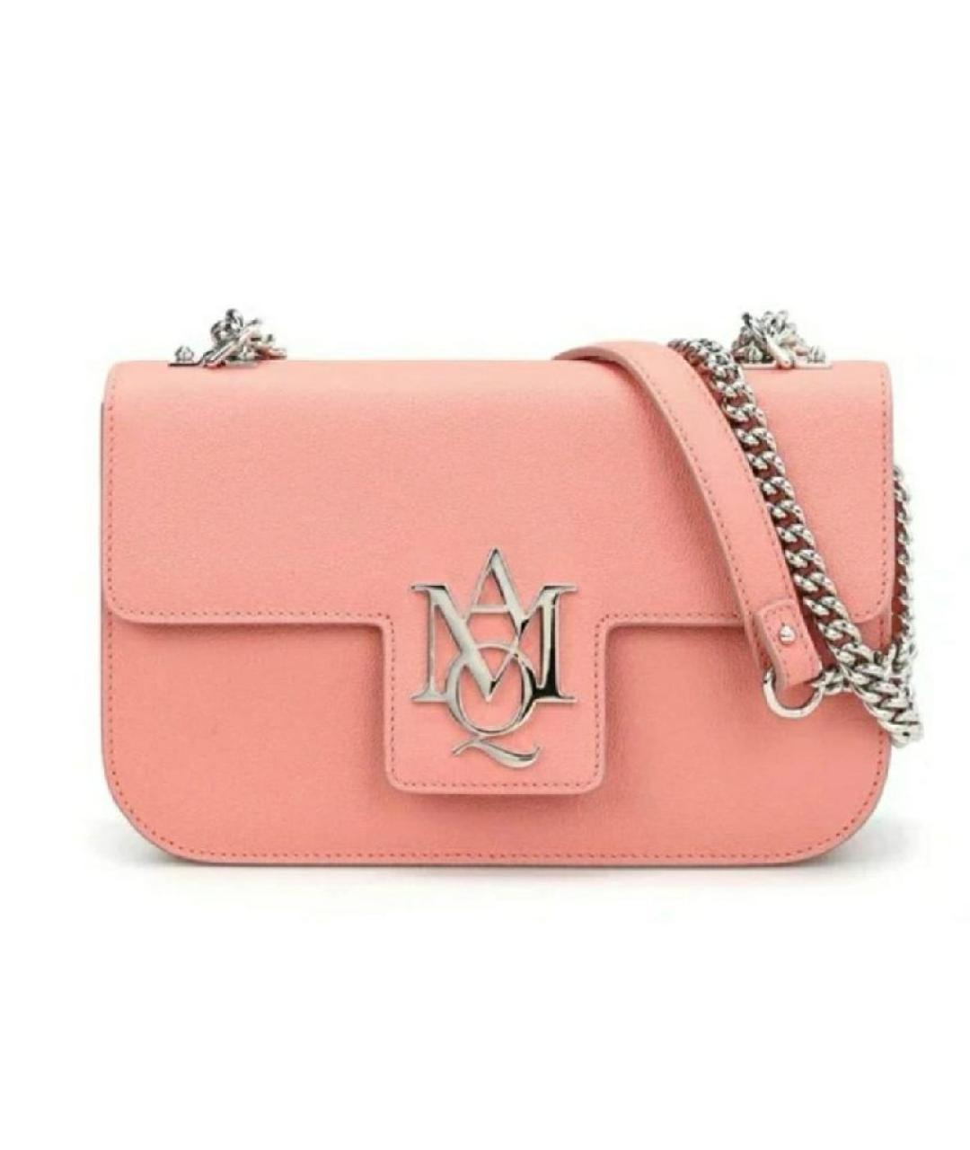 MCQ ALEXANDER MCQUEEN Коралловая кожаная сумка через плечо, фото 6