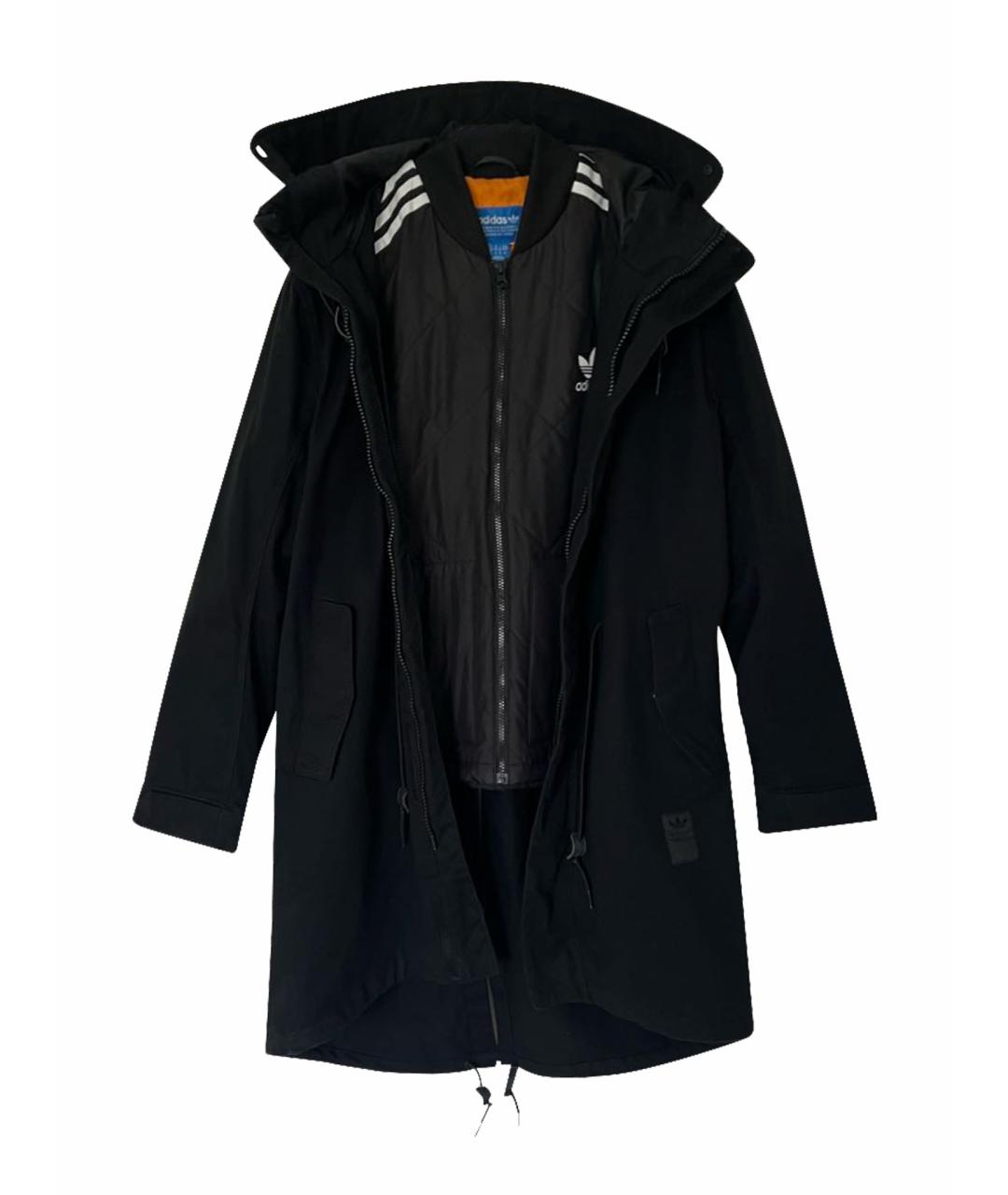 ADIDAS Черная хлопковая парка, фото 1
