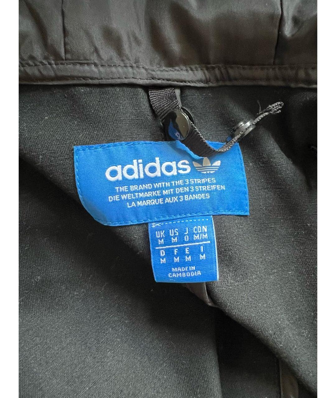 ADIDAS Черная хлопковая парка, фото 3