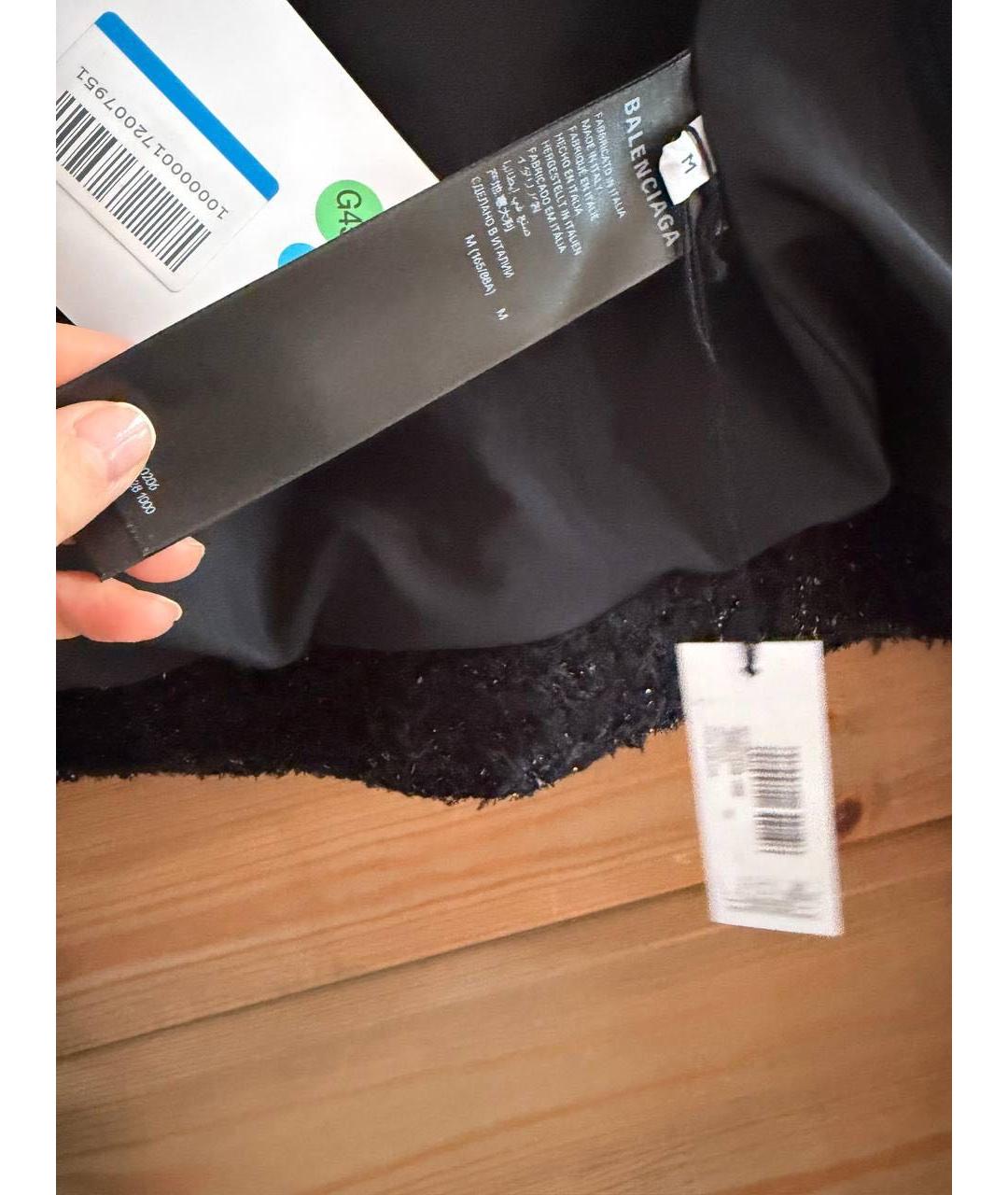 BALENCIAGA Черный твидовый жакет/пиджак, фото 4