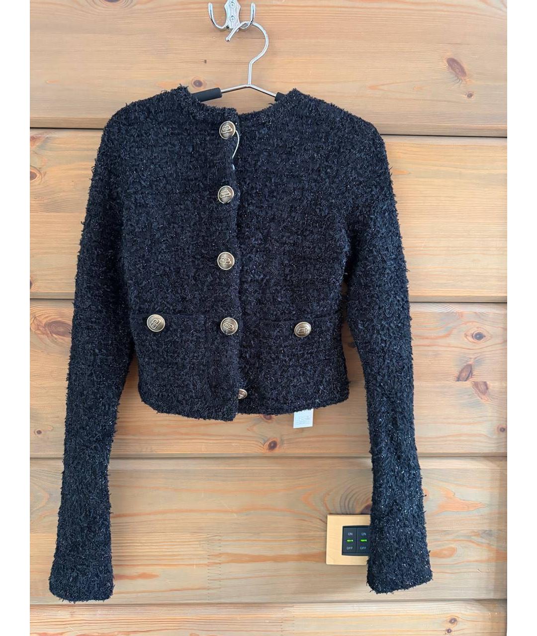 BALENCIAGA Черный твидовый жакет/пиджак, фото 7