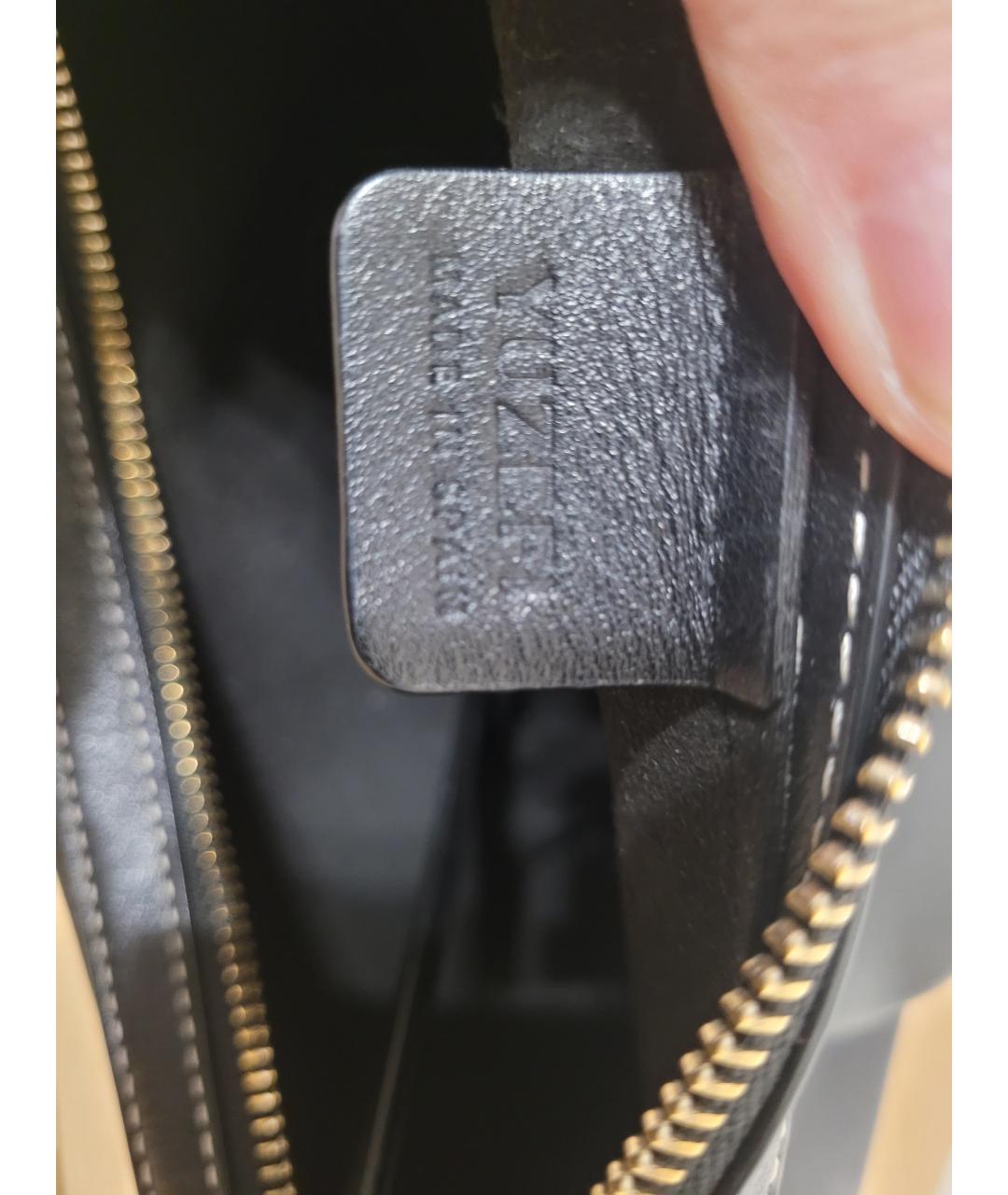 YUZEFI Черная кожаная сумка через плечо, фото 6