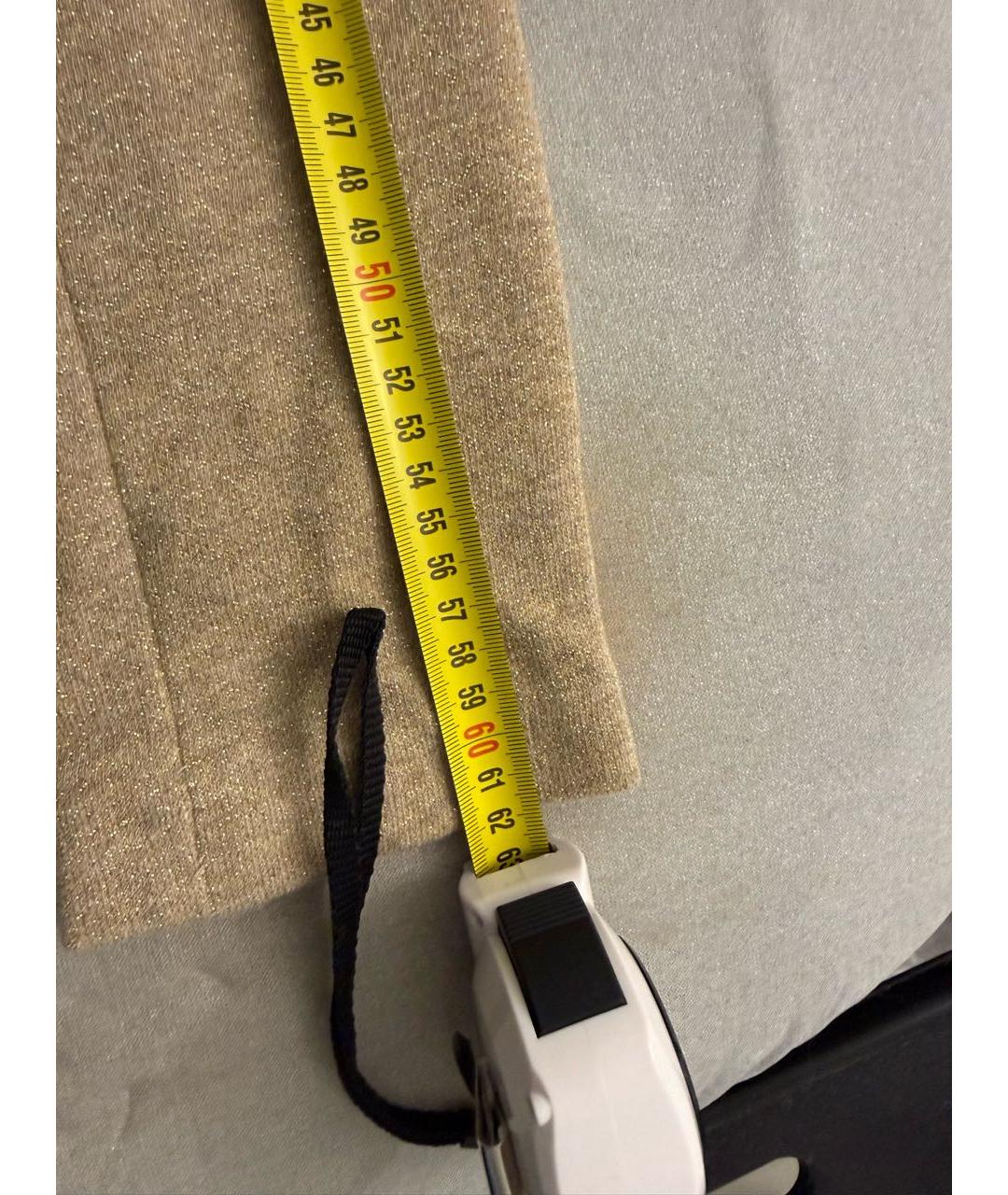 ARMANI JEANS Золотой хлопко-эластановый жакет/пиджак, фото 6