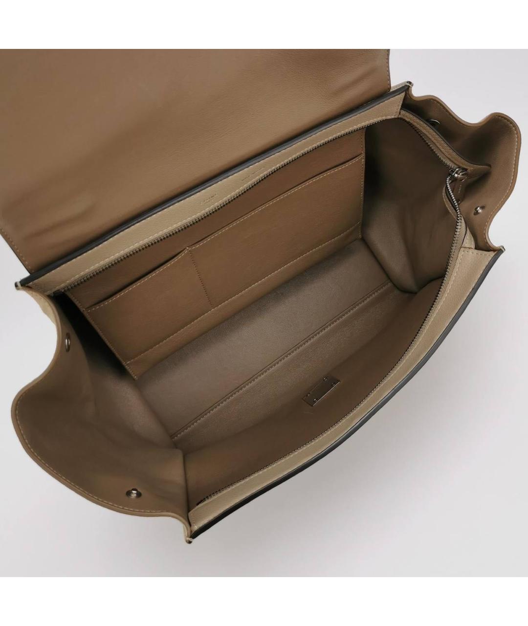 CELINE Бежевая кожаная сумка тоут, фото 5