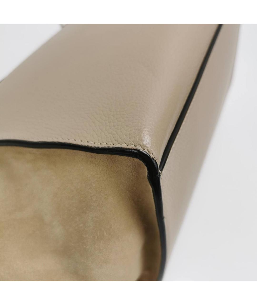 CELINE Бежевая кожаная сумка тоут, фото 8