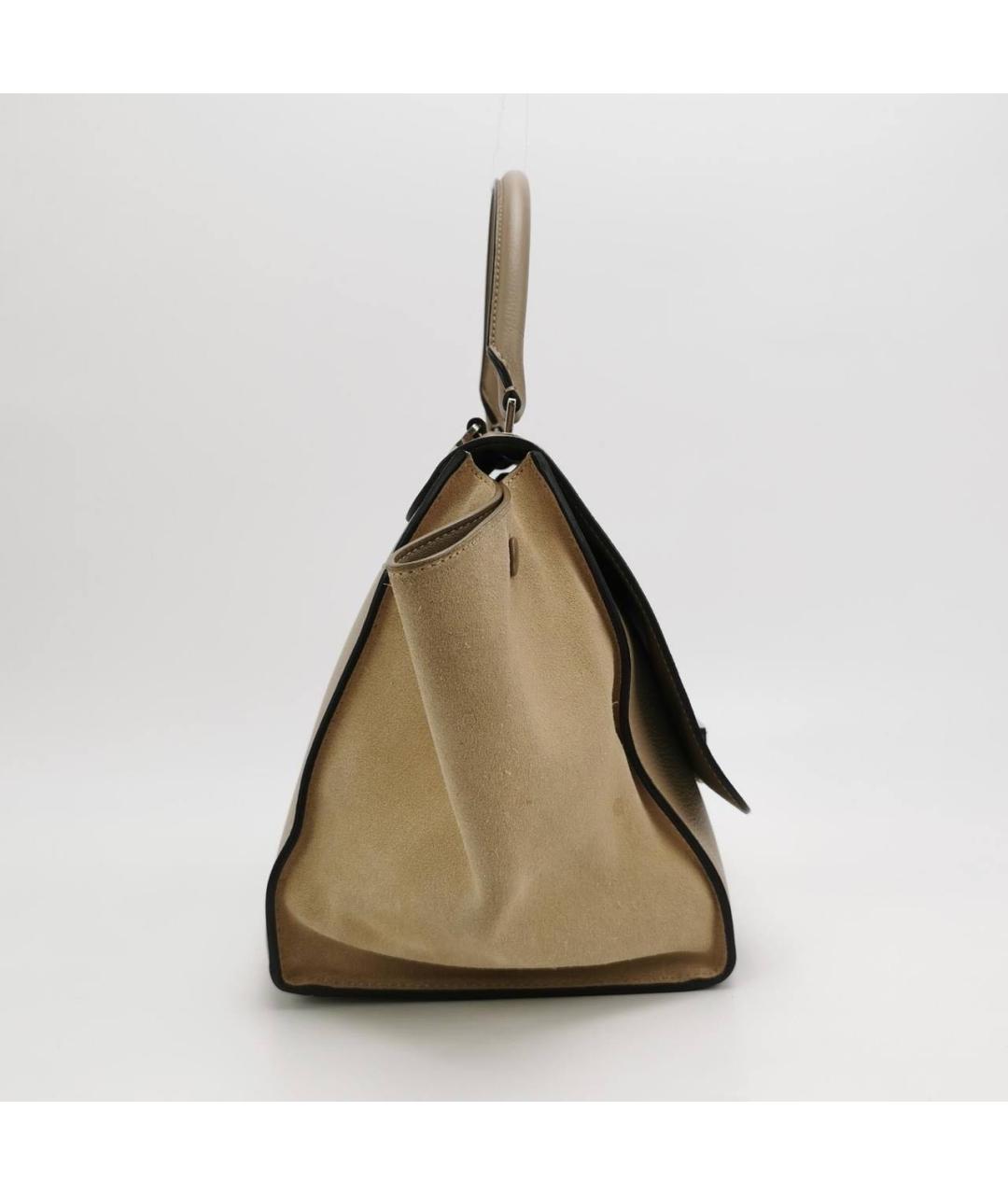 CELINE Бежевая кожаная сумка тоут, фото 2