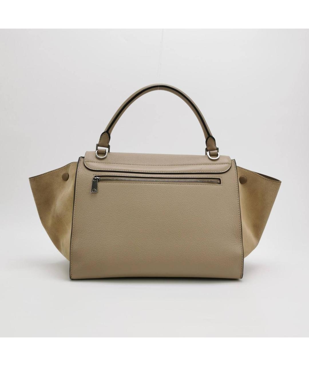 CELINE Бежевая кожаная сумка тоут, фото 3