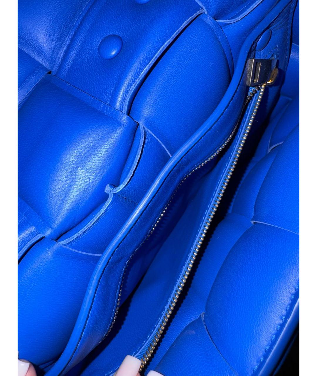 BOTTEGA VENETA Синяя кожаная сумка через плечо, фото 6